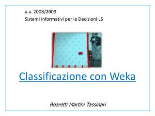 Classificazione con Weka