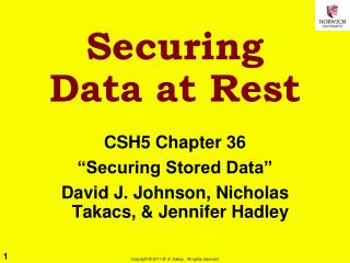 Securing Data at Rest