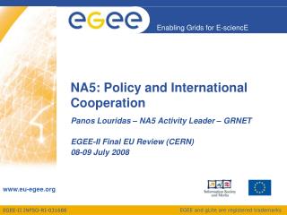 NA5: Policy and International Cooperation