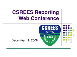 CSREES Reporting Web Conference