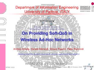 Department of Information Engineering University of Padova, ITALY