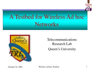 A Testbed for Wireless Ad hoc Networks