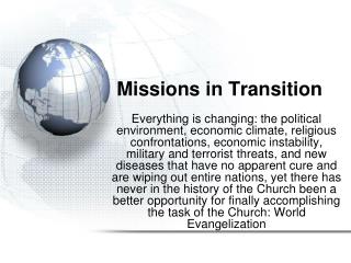 Missions in Transition