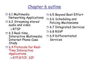 Chapter 6 outline