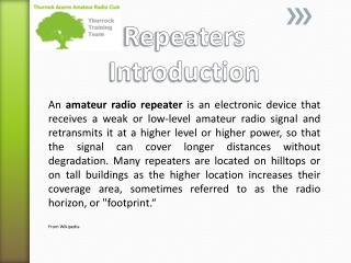 Repeaters Introduction