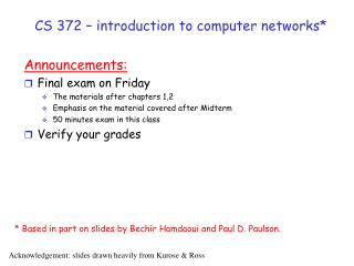 CS 372 – introduction to computer networks*