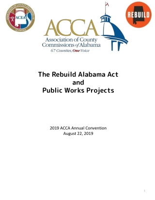 The Rebuild Alabama Act and Public Works Projects