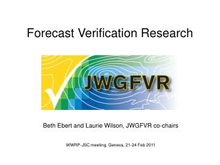 Forecast Verification Research