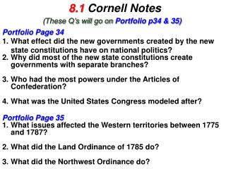 8.1 Cornell Notes