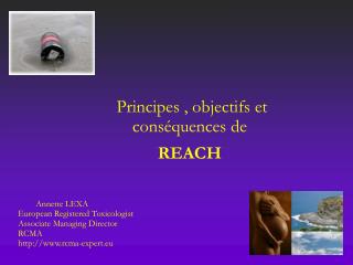 Principes , objectifs et conséquences de REACH