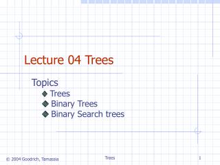 Lecture 04 Trees