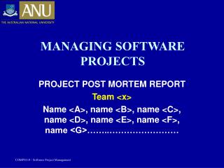 MANAGING SOFTWARE PROJECTS