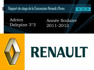 Rapport de stage de la Concession Renault d’Avon.
