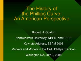 The History of the Phillips Curve: An American Perspective