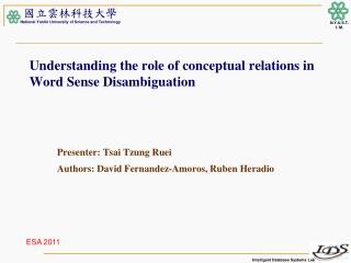 Understanding the role of conceptual relations in Word Sense Disambiguation