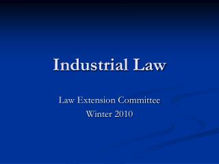 Industrial Law