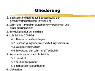 Gliederung