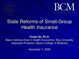 State Reforms of Small-Group Health Insurance
