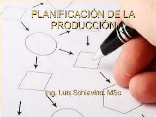 PLANIFICACIÓN DE LA PRODUCCIÓN Ing. Luis Schiavino . MSc