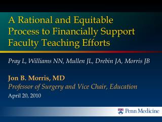 A Rational and Equitable Process to Financially Support Faculty Teaching Efforts
