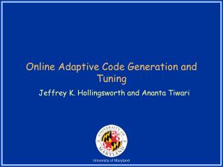 Online Adaptive Code Generation and Tuning