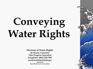 Conveying Water Rights