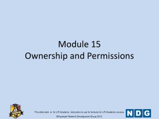 Module 15 Ownership and Permissions