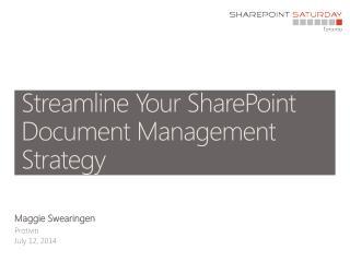 Streamline Your SharePoint Document Management Strategy
