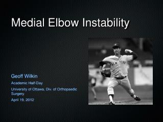 Medial Elbow Instability