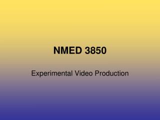 NMED 3850