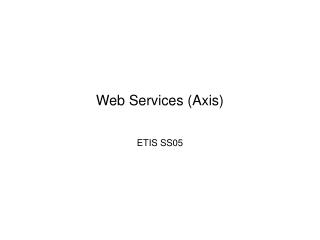 Web Services (Axis)