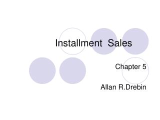 Installment Sales