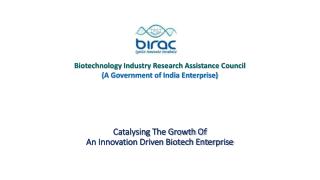 Catalysing The Growth Of An Innovation Driven Biotech Enterprise