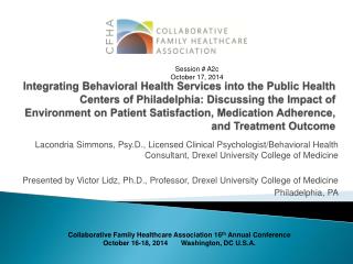 Collaborative Family Healthcare Association 16 th Annual Conference