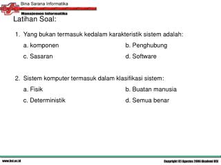 Latihan Soal: