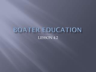Boater education
