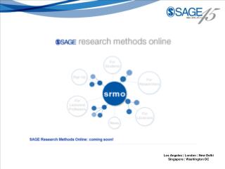 SAGE ： Leader in Research Methods 研究方法学科的创立者、领导者