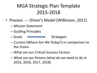 MGA Strategic Plan Template 2015-2018