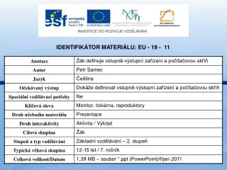 Identifikátor materiálu: EU - 19 - 11