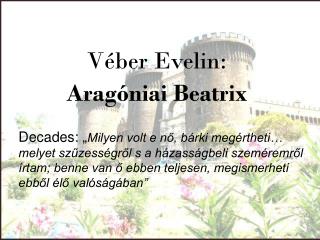 Véber Evelin: Aragóniai Beatrix