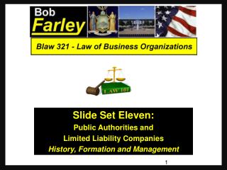 Slide Set Eleven : Public Authorities and Limited Liability Companies
