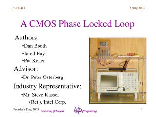 A CMOS Phase Locked Loop