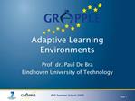 Adaptive Learning Environments