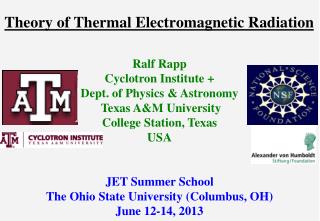 Theory of Thermal Electromagnetic Radiation