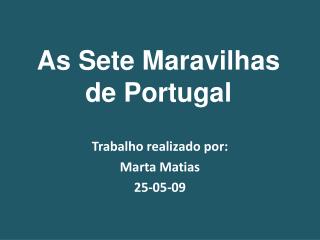 As Sete Maravilhas de Portugal