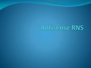 Antisense RN S