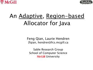 An Adaptive , Region-based Allocator for Java