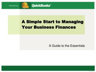 A Simple Start to Managing Your Business Finances