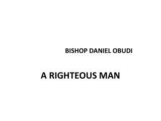 BISHOP DANIEL OBUDI