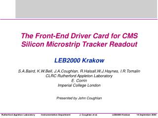 CMS Silicon Tracker Readout